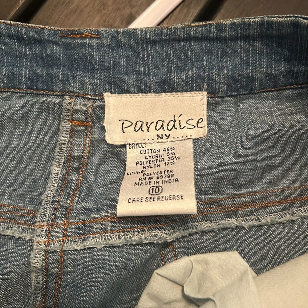 Vintage Paradise NY Jean Tiered Embellished Maxi Skirt - Picture 9 of 9